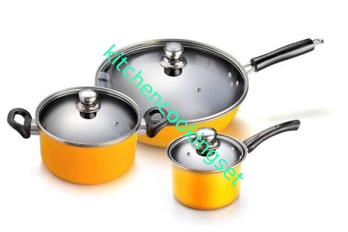 stainless steel non stick pot set