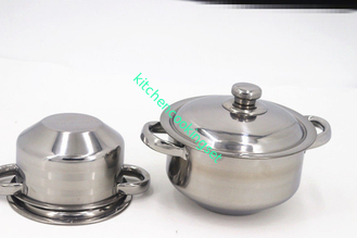 Kitchen Stainless Steel Cooking Pot Set , Custom Size Induction Saucepan Set
