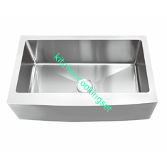 Sliver Color Undermount Apron Front Sink , 33 Inch Single Bowl Kitchen Sink