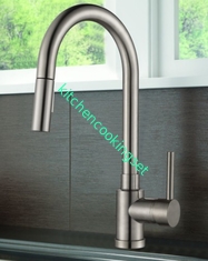 Single Handle Modern Bathroom Sink Faucet For Kitchen Brushed / Polished Surface