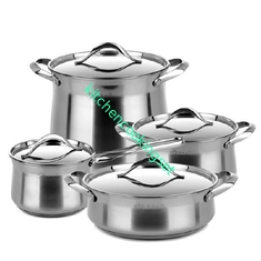 410 # Stainless Steel Cookware Sets 0.4mm Thickness High Heat Efficiency