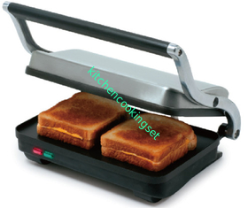 SS Electric Home Panini Grill 2 Slice For Faster Cooking 120V/1000W 230V/1000W Type