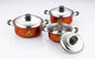 6pcs Stainless Steel Cookware Sets 16cm - 18cm - 20cm Practical Low Maintenance