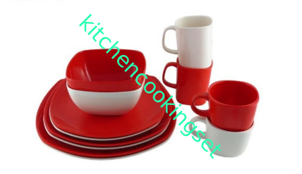 Non Stick Red Pots And Pans Set For Induction Cooker Professional Elegant Design