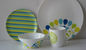 Peacock Style Melamine Dinnerware Sets Smooth Surface Durable Heat Resistance
