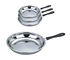 Food Grade 410 # Stainless Steel Non Stick Frying Pan With Mirror Polished Surface