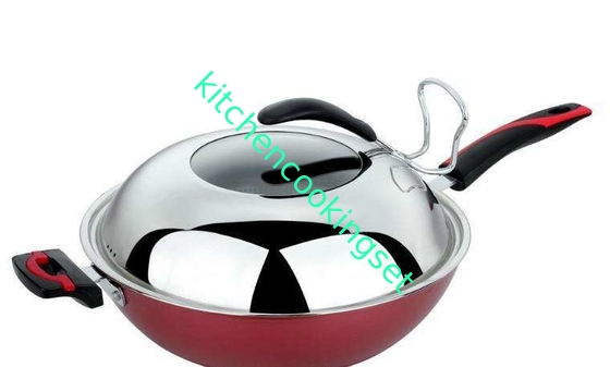 Durable Nonstick Cookware Set With Tempered Clear Glass Lid Customized Size